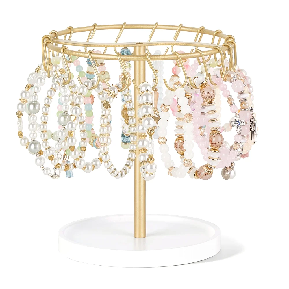 Bracelet Display Holder, 40 hooks, Gold