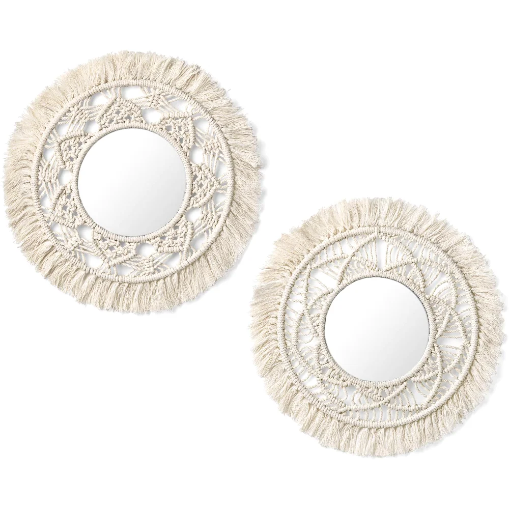 Hanging Wall Mirror, Ivory