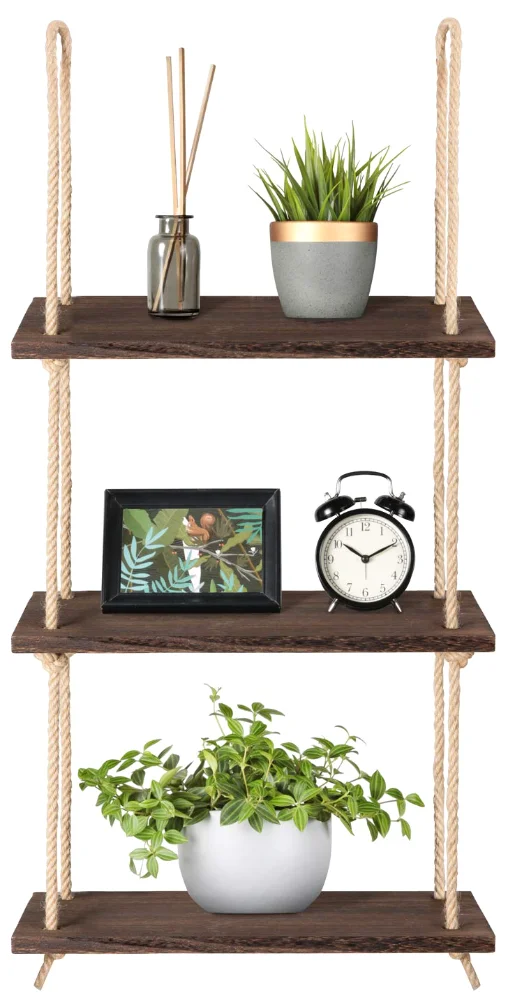 Hanging Shelf, 3 tiers, Brown