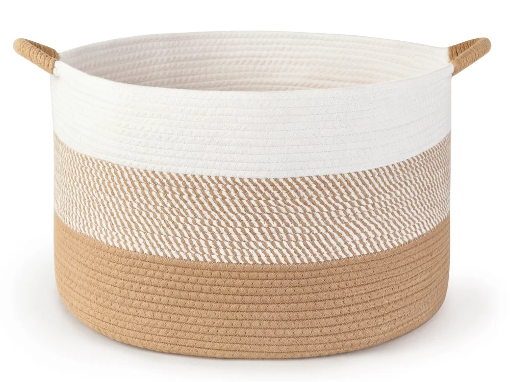 47L Cotton Rope Basket, 47 L, White