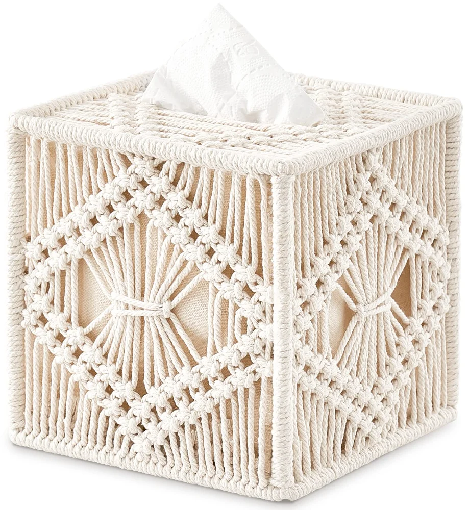 Tissue Box Cover Square, Ivory