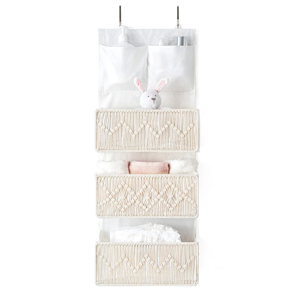 Macrame Over the Door Organizer, Ivory