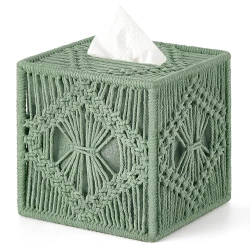 Tissue Box Cover Square, Green