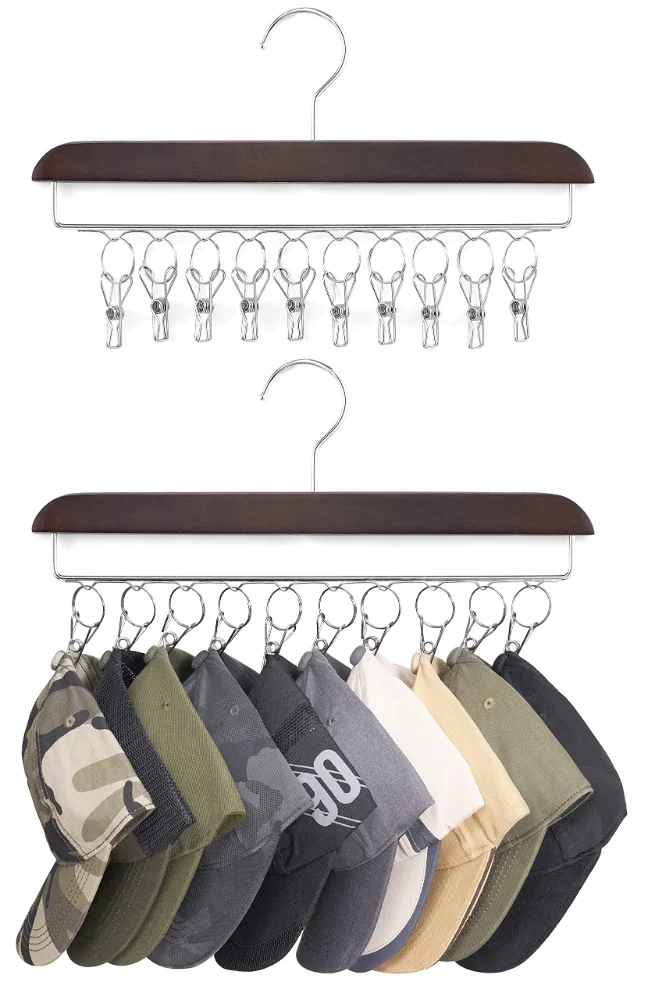 Hat Hanger, 2-pack, Walnut