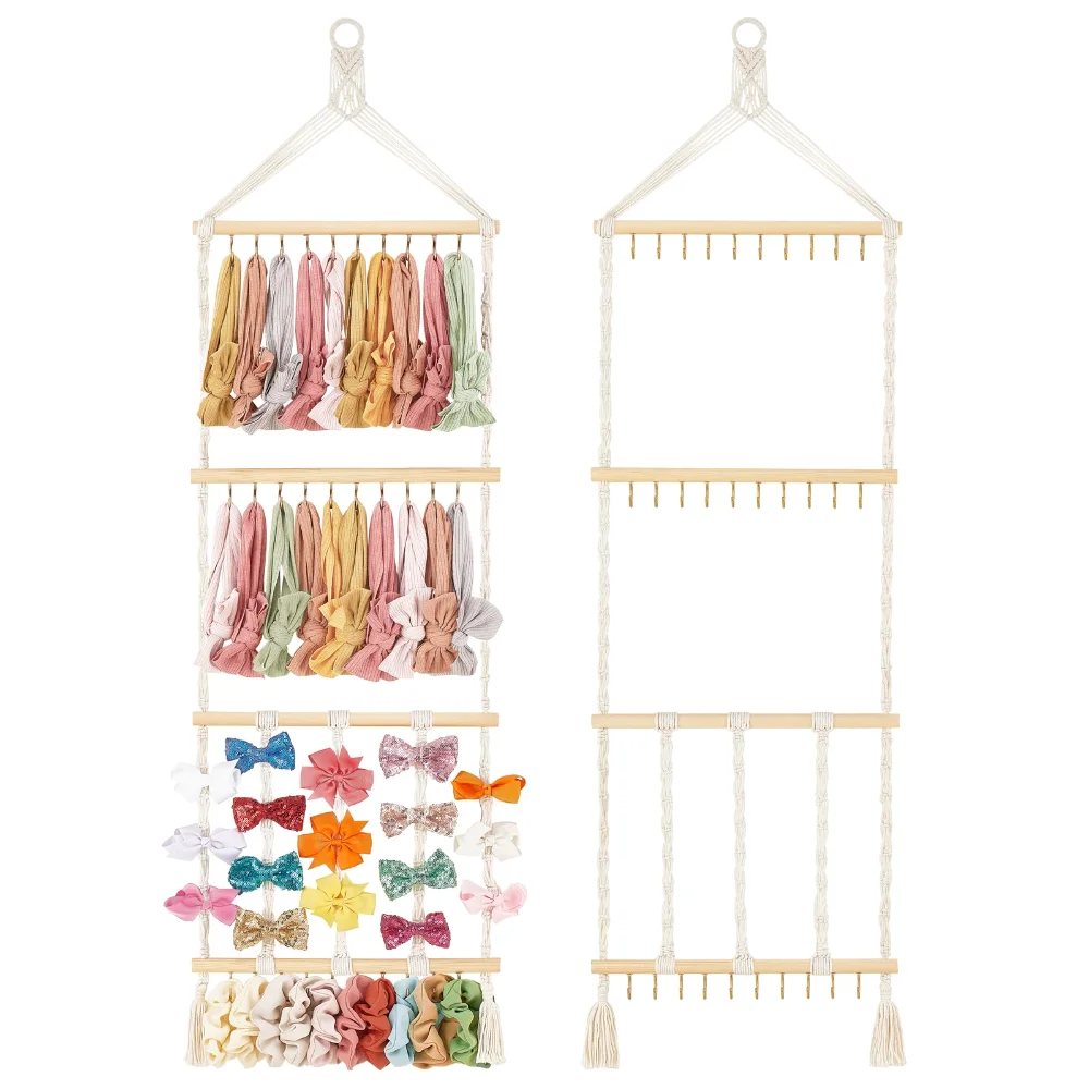 Macrame Headband Holder, White