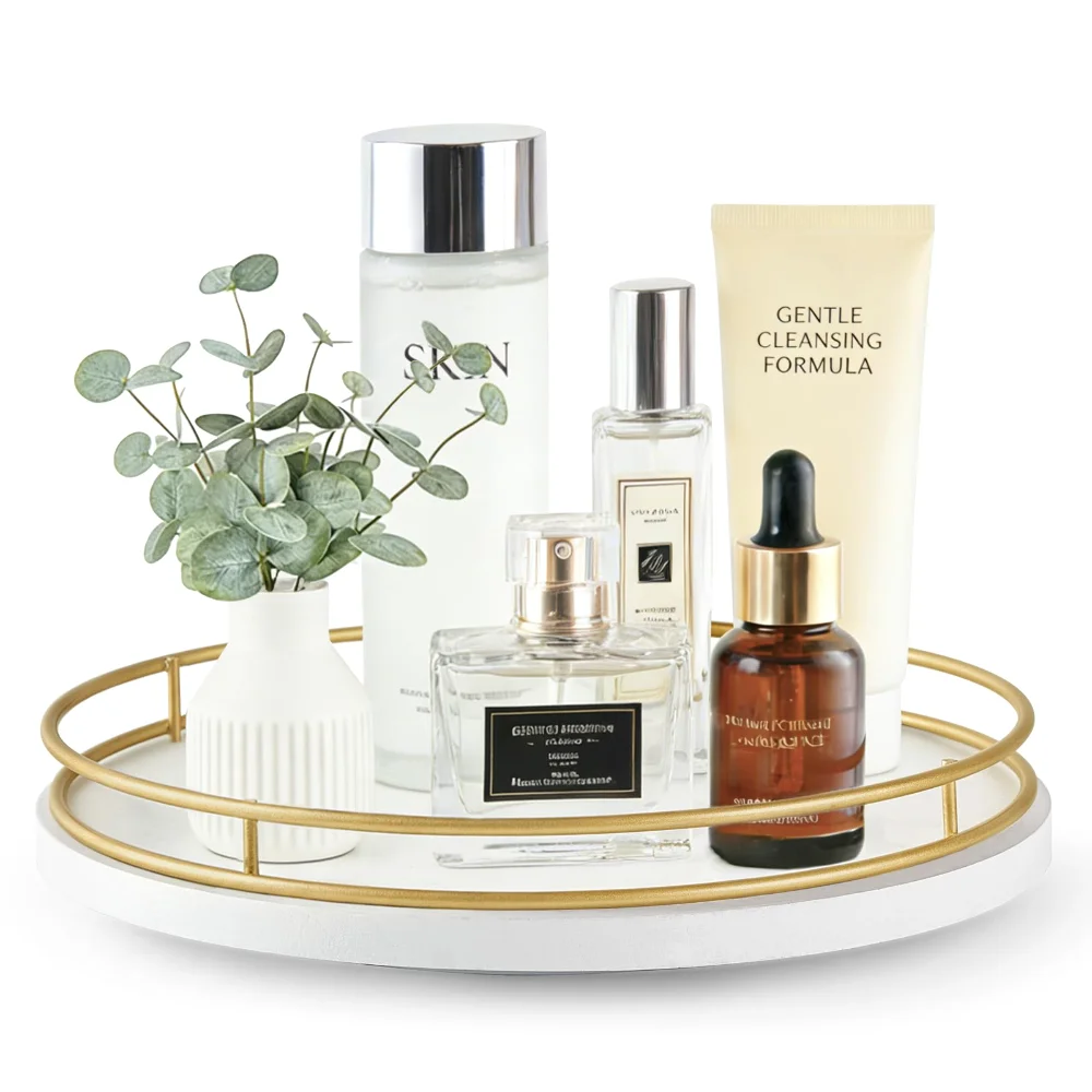 Makeup Perfume Organizer Tray, Gold