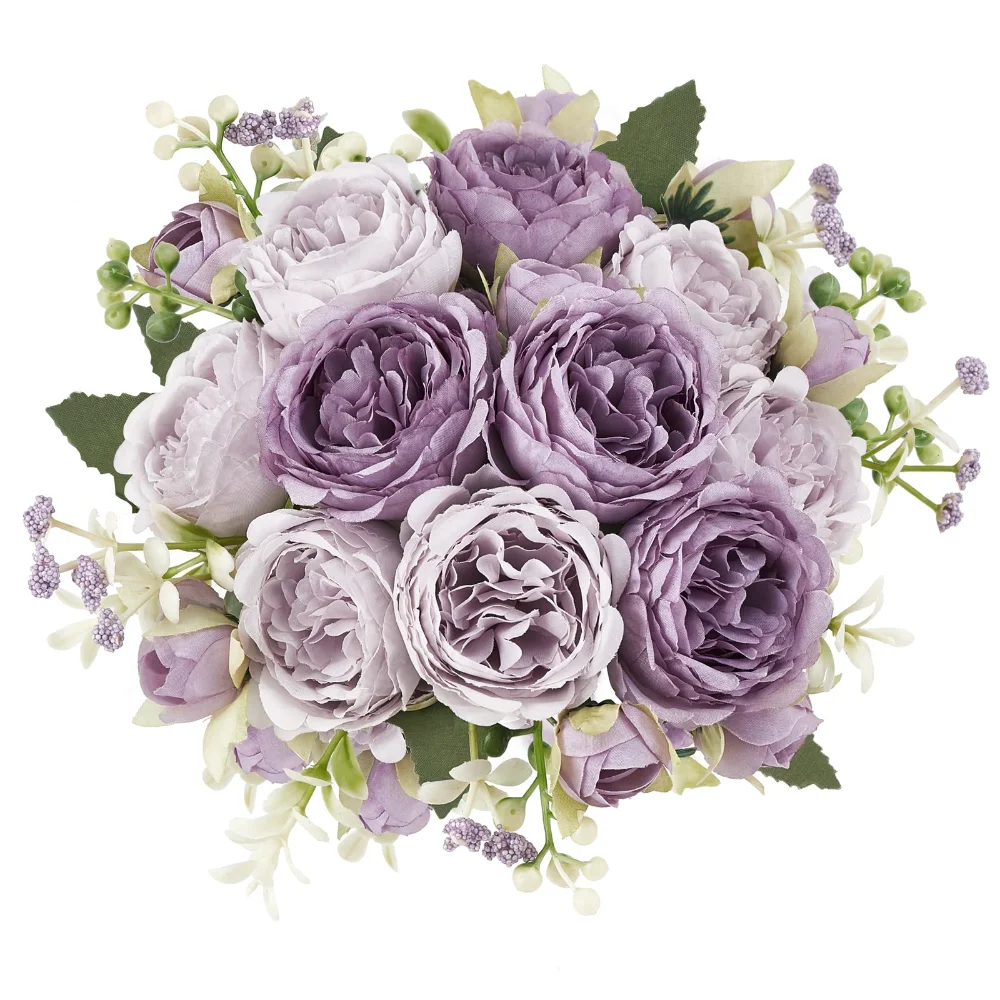 Peonies Artificial Flowers, 2-pack