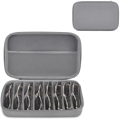 Travel Sunglasses Case Glass Organizer, Gray